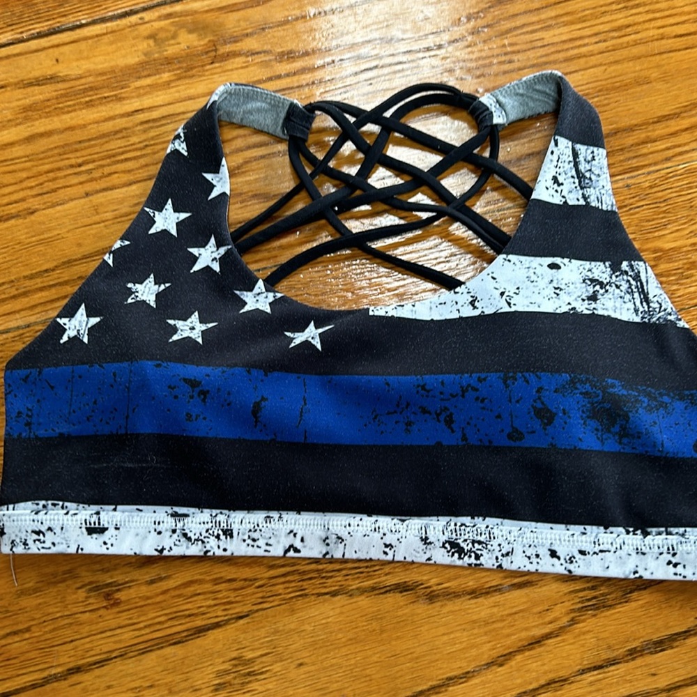 Born Primitive Vitality Sports Bra.  Thin Blue Line edition.  Size Large.